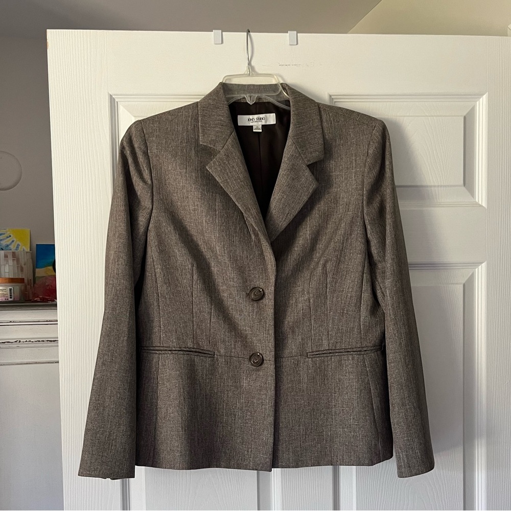 Blazer, women’s size 14.  Light brown and tan.